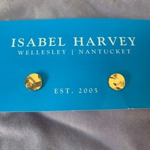 Gorjana gold plated nail head earrings